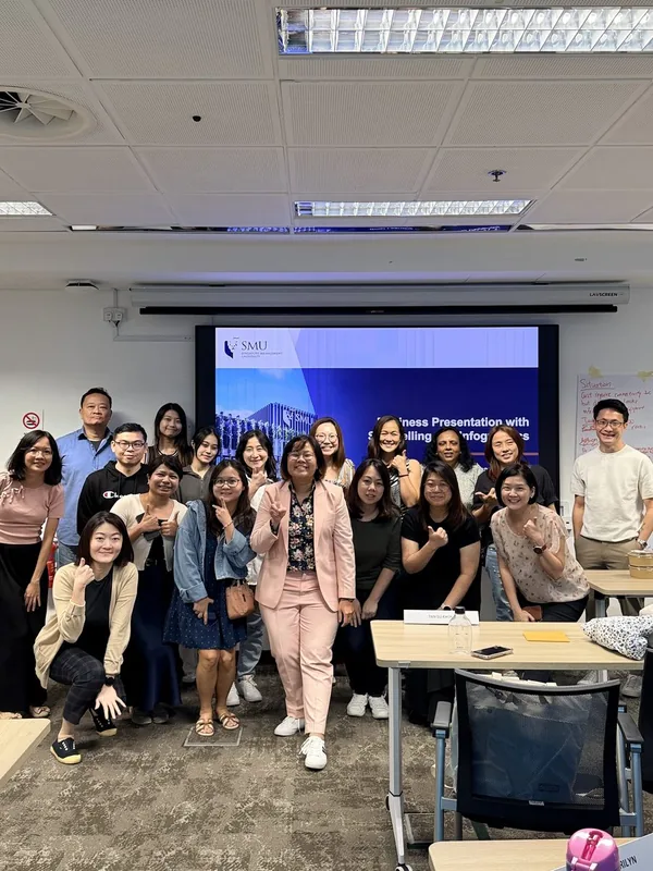 Business Presentation with Storytelling and Infographics workshop at SMU Academy