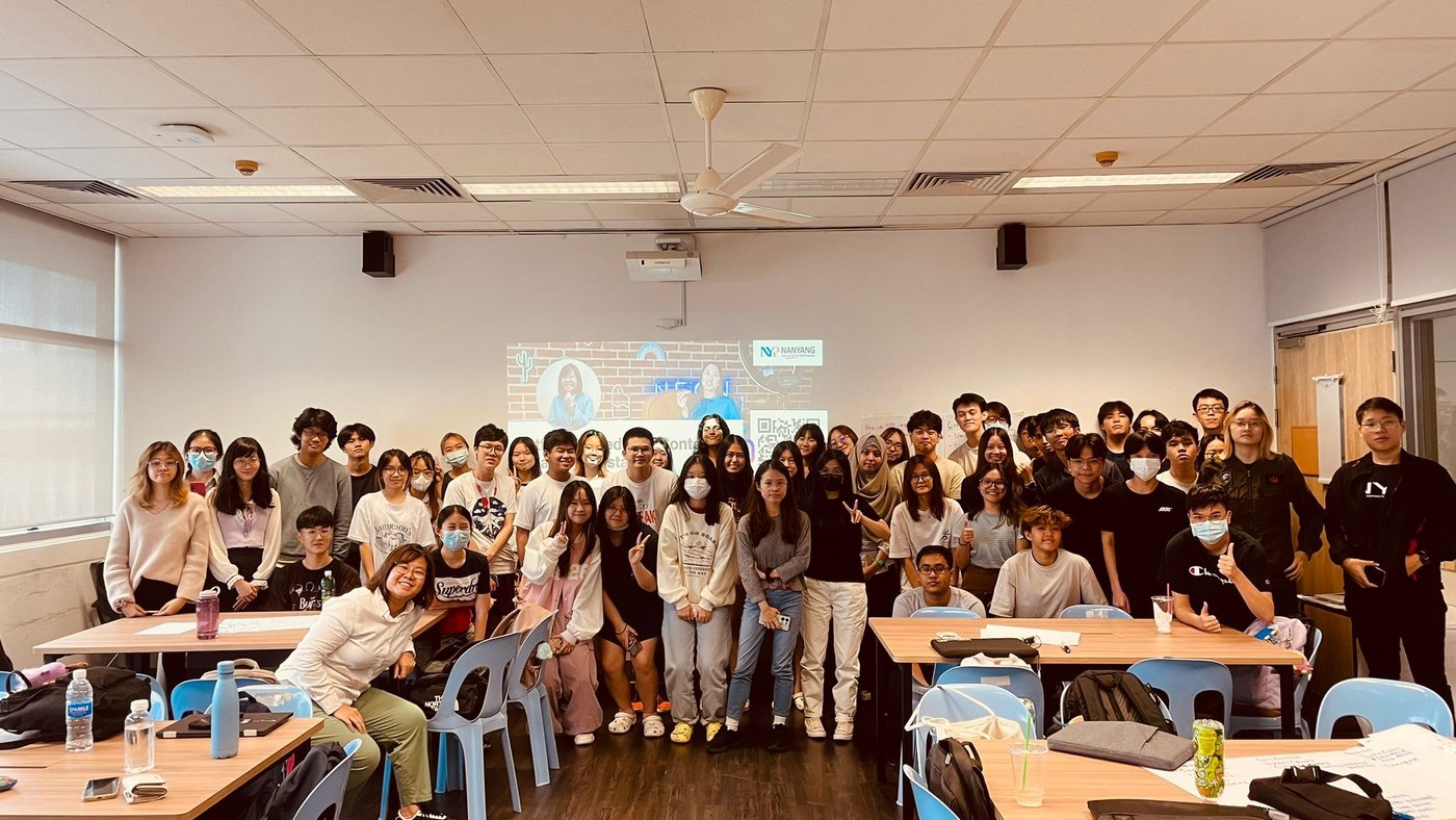 Nanyang Polytechnic students at a workshop on becoming a content creator on Instagram