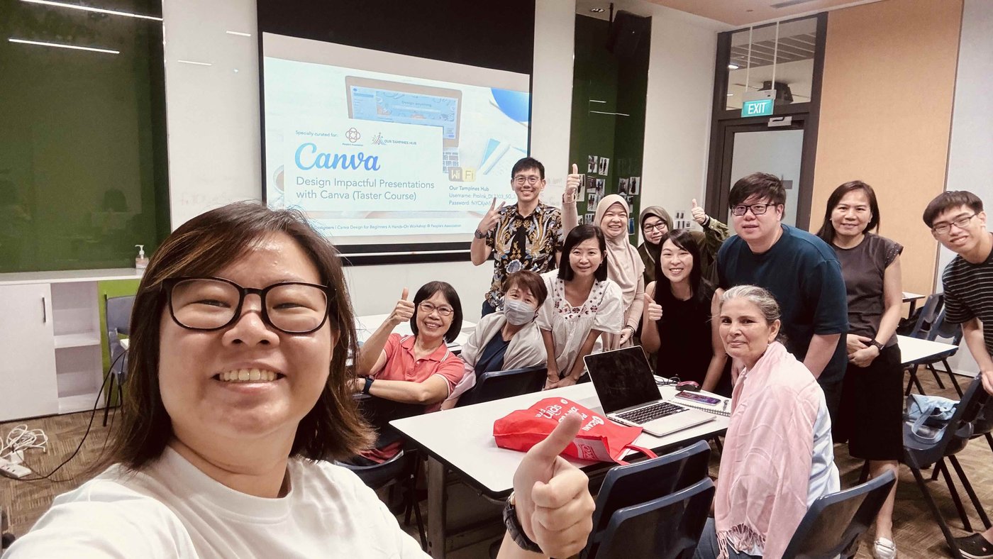 Design Impactful Presentations with Canva class with OnePA at Our Tampines Hub