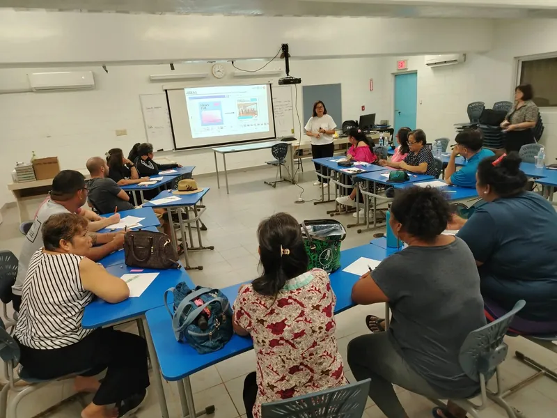 Session with teachers at Yap High School